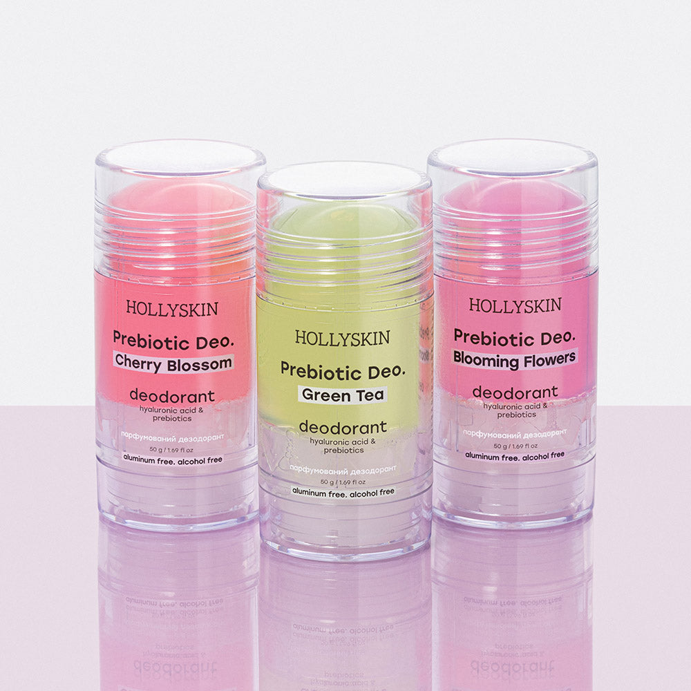 HOLLYSKIN Prebiotic Deo Green Tea — парфумований дезодорант, 50 г