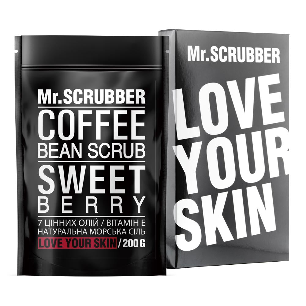 Mr.SCRUBBER Sweet Berry — кавовий скраб для тіла, 200 г