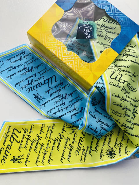 Дизайнерський твіллі «Жовто-блакитний» — My Scarf