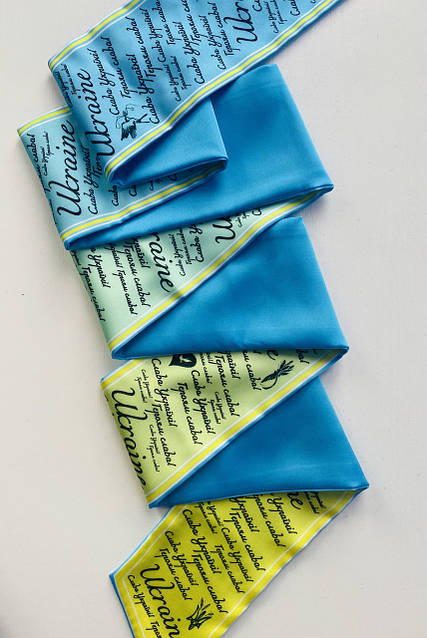 Дизайнерський твіллі «Жовто-блакитний» — My Scarf