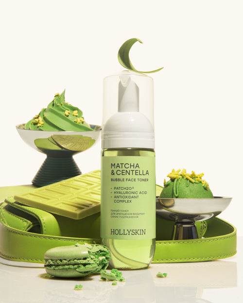 HOLLYSKIN Matcha & Centella — пінний тонер для обличчя, 150 мл