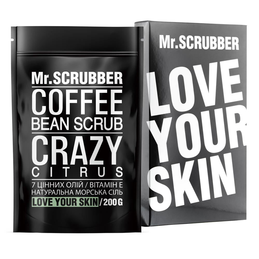 Mr.SCRUBBER Crazy Citrus — кавовий скраб для тіла, 200 г